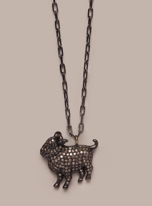 One-of-a-kind Diamond GOAT Pendant Necklace Jewelry WE ARE ALL SMITH