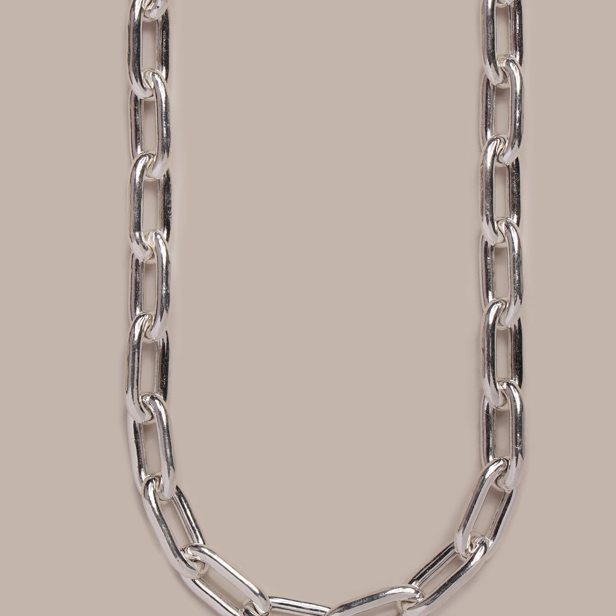 925 Sterling Silver Oval Cable Chain Necklace for Men — WE ARE ALL