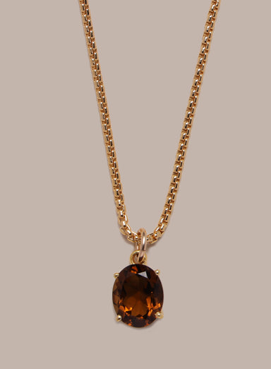 Genuine Smoky Quartz Pendant Necklace on 14k Gold Filled Chain Necklaces WE ARE ALL SMITH: Men's Jewelry & Clothing.