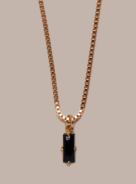 Genuine Black Onyx 14k Gold Filled Chain Necklace for Men Necklace WE ARE ALL SMITH: Men's Jewelry & Clothing.