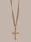 14k Gold Vermeil Small Cross on 14K Gold Filled Curb Chain Necklaces We Are All Smith