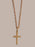 14k Gold Vermeil Small Cross on 14K Gold Filled Rope Chain Necklaces We Are All Smith