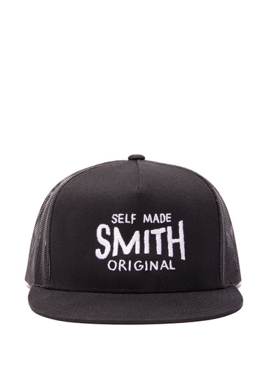 "SELF MADE SMITH" Black Embroidered Trucker Cap Hats WE ARE ALL SMITH   