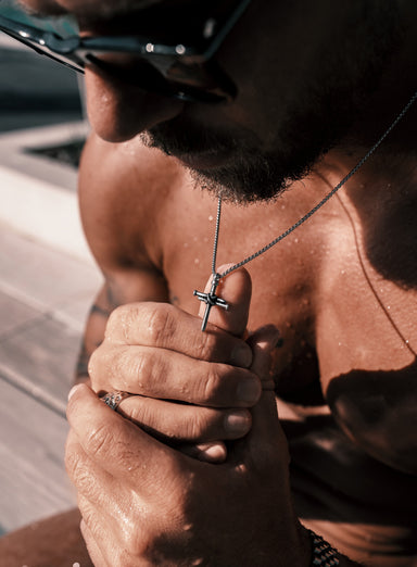 Waterproof Men's Nail Cross Necklace Necklaces WE ARE ALL SMITH: Men's Jewelry & Clothing.   