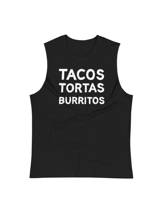 Tacos Tortas Burritos Muscle Shirt (WAAS X NOT LOCAL) Tanktop WE ARE ALL SMITH   