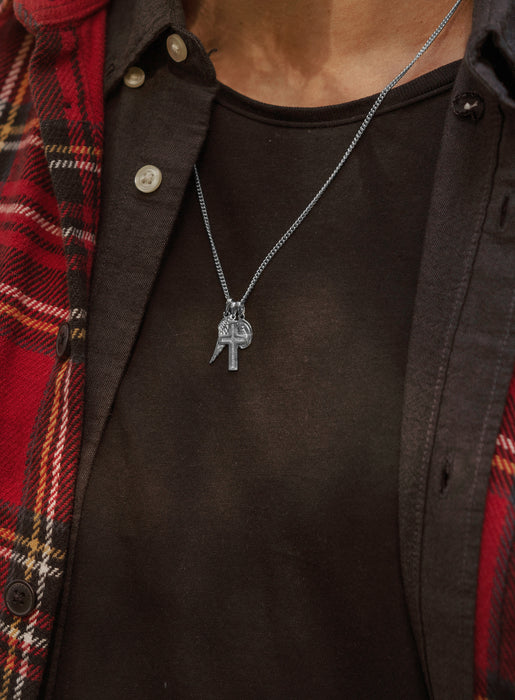 Wing + Cross + Miraculous Medal Necklace for Men Necklaces WE ARE ALL SMITH   