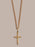 Small Vermeil Gold Cross Necklace for Men – 14k Vermeil Pendant, 14k Gold Filled Curb Chain, Unique Gifts for Birthdays, Boyfriend, Husband WE ARE ALL SMITH