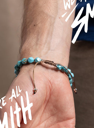 Turquoise Magnesite Geometric Bead Bracelet for Men WE ARE ALL SMITH