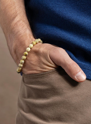 Yellow Turquoise Geometric Beaded Bracelet Bracelets WE ARE ALL SMITH