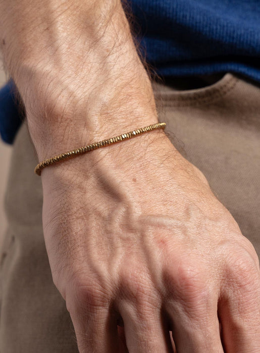 Men’s African Brass Mini Geometric Beads Bracelet WE ARE ALL SMITH