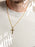 Gold Vermeil Geometric Cross on 14k Gold Filled Curb Chain WE ARE ALL SMITH