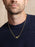 Sideways Vermeil Gold Men's Cross Pendant Necklace on 2mm 14k Filled Curb Chain - Catholic Jewelry Gifts for Men, Son, Husband, BFF WE ARE ALL SMITH