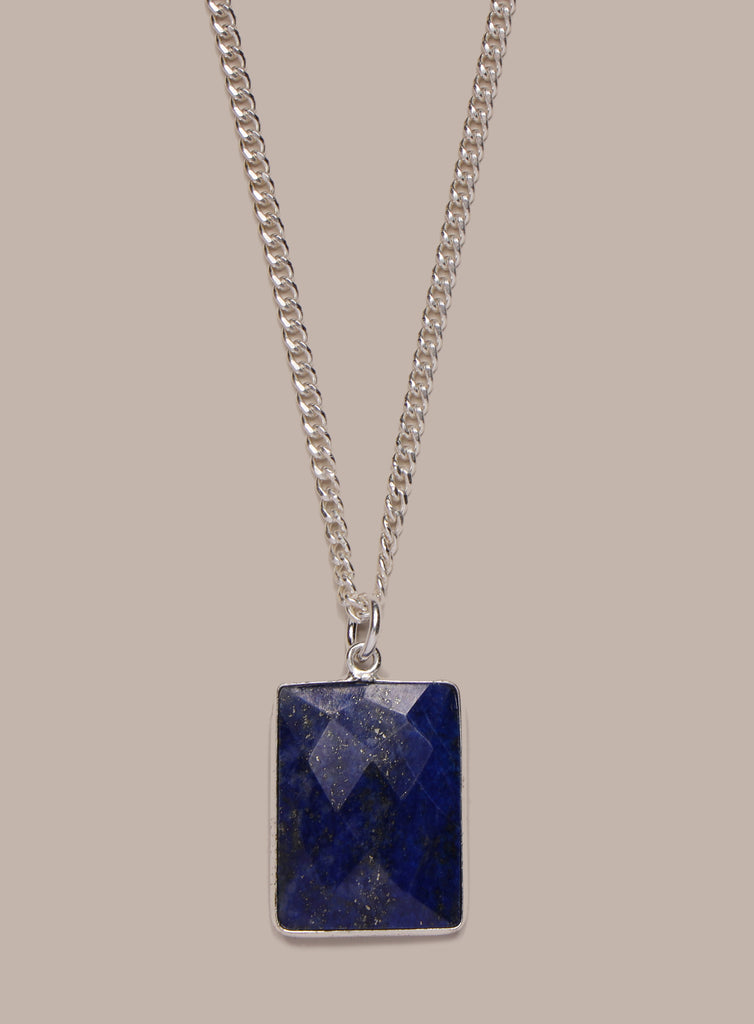 Genuine Lapis Lazuli Hexagram Star Necklace Healing Crystal