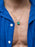 Malachite Pendant on 14k Gold Filled Curb Chain