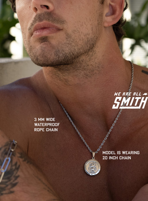 Waterproof Men's St. Christopher necklace Necklaces WE ARE ALL SMITH: Men's Jewelry & Clothing.   