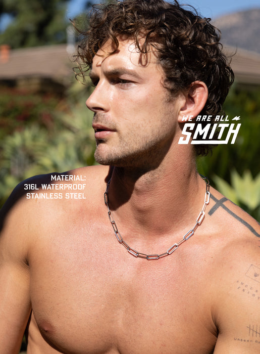 Waterproof Medium Clip Cable Chain Necklaces WE ARE ALL SMITH: Men's Jewelry & Clothing.   
