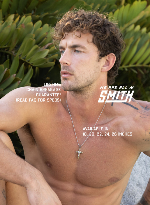 Waterproof Silver Crucifix Necklace Necklaces WE ARE ALL SMITH: Men's Jewelry & Clothing.   