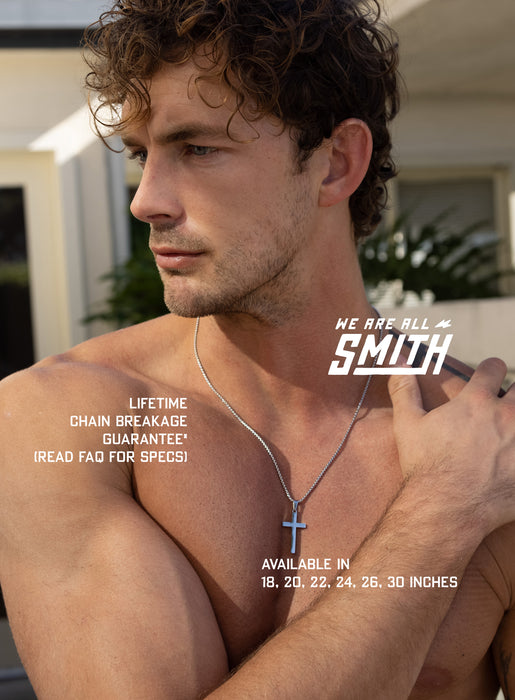 Waterproof Large Men's Silver Cross Necklaces WE ARE ALL SMITH: Men's Jewelry & Clothing.   