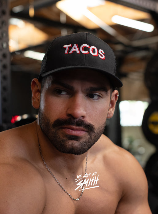 TACOS Black Embroidered Hat (WAAS X NOT LOCAL) Hats WE ARE ALL SMITH   