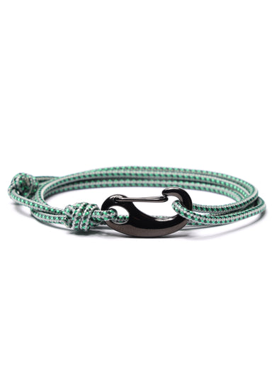 Green + Gray Tactical Cord Bracelet for Men (Black Clasp - 29K) Bracelets We Are All Smith   