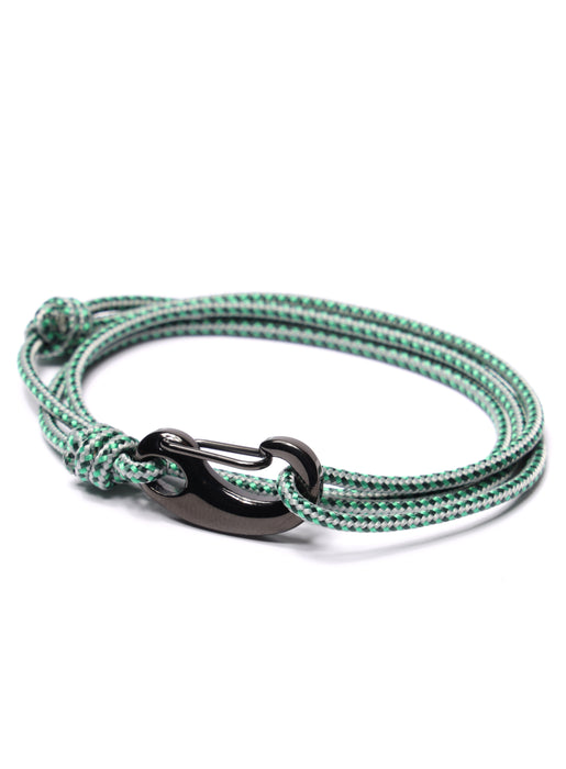Green + Gray Tactical Cord Bracelet for Men (Black Clasp - 29K) Bracelets We Are All Smith   