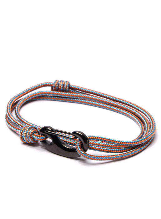 Orange + Blue Tactical Cord Bracelet for Men (Black Clasp - 30K) Bracelets We Are All Smith   