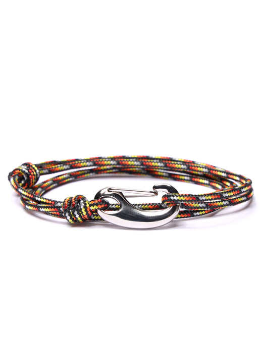 Black, Red and Orange Tactical Cord Bracelet for Men (Silver Clasp -23S) Bracelets We Are All Smith   