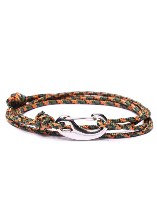 Camo Tactical Cord Bracelet for Men (Black Clasp - 011K)