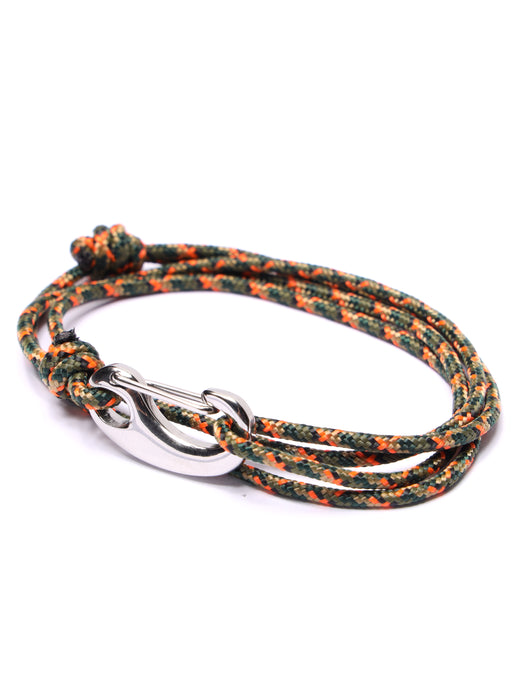 Black, Red and Orange Tactical Cord Bracelet for Men (Silver Clasp -23 — WE  ARE ALL SMITH