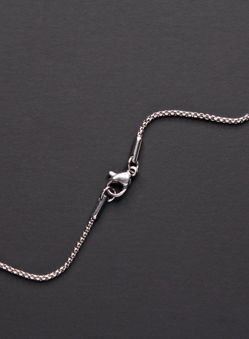 Necklace Set: Silver Rope Chain and Large Silver Cross