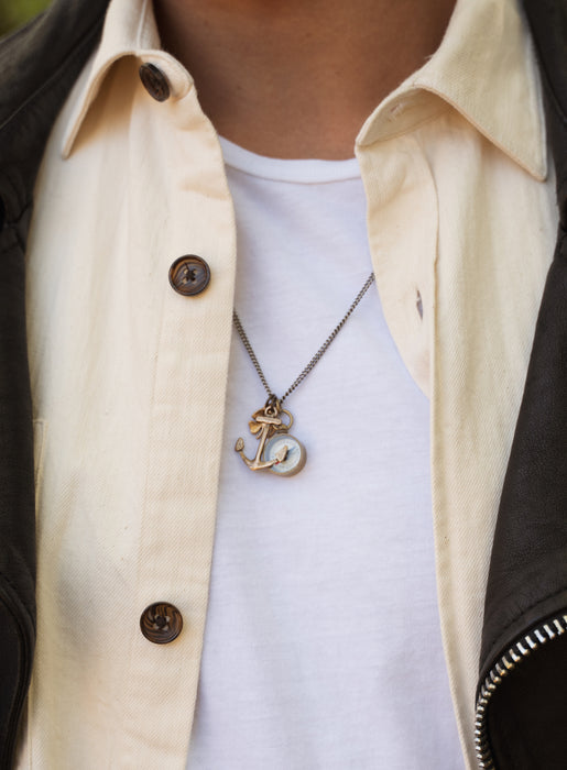 Anchor and Compass Necklace for Men Jewelry We Are All Smith   