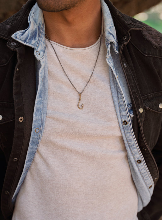 Bronze Hook Necklace for Men Jewelry We Are All Smith   