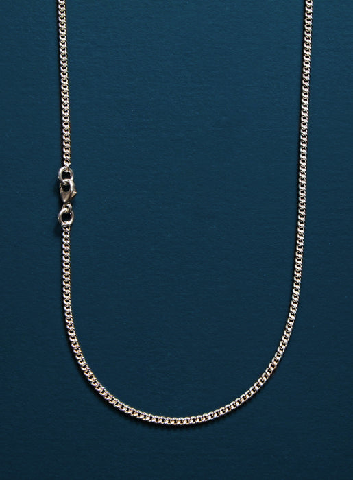 925 Sterling Silver Curb Chain Necklace for Men