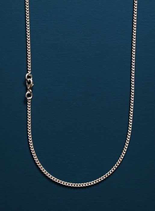925 Sterling Silver Cross on Sterling Rhodium Coated Curb Chain Necklaces We Are All Smith   