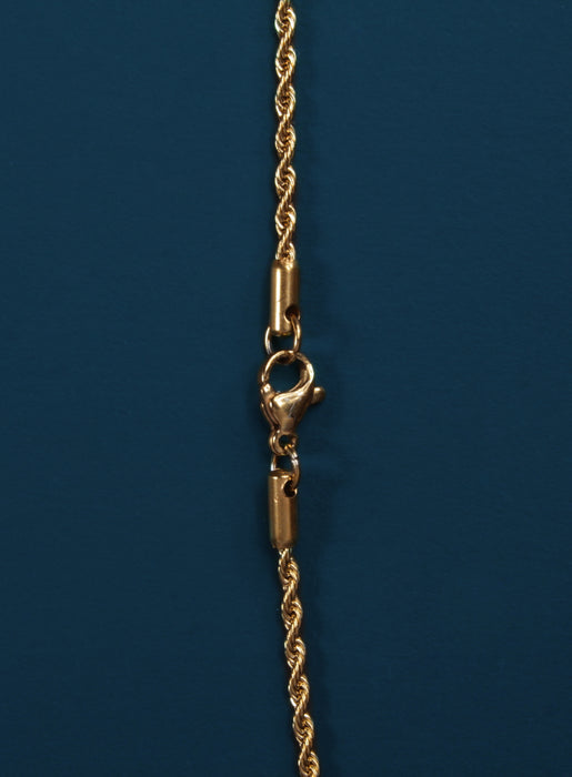 Small Gold Cross Pendant on Rope chain Necklaces WE ARE ALL SMITH: Men's Jewelry & Clothing.   