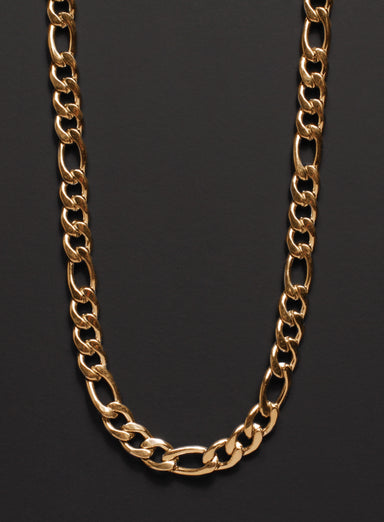 7mm Gold Figaro Chain Necklace for Men Necklaces We Are All Smith   