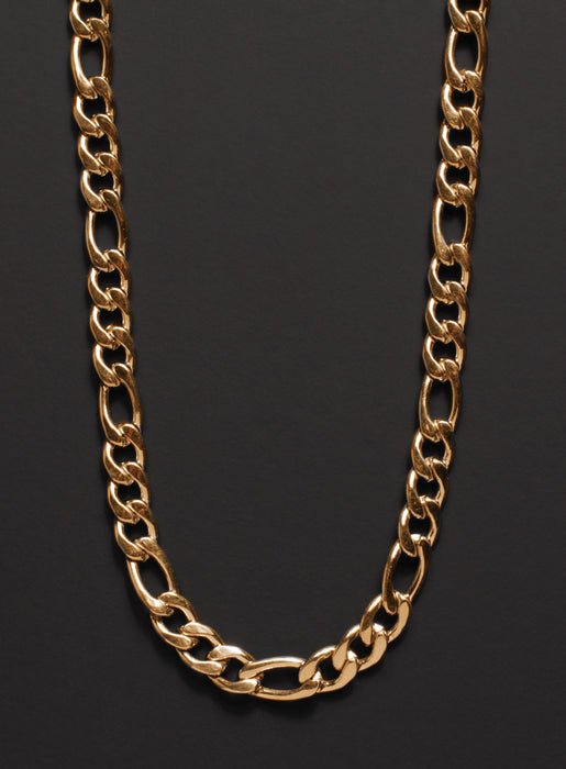 7mm Gold Figaro Chain Necklace for Men Necklaces We Are All Smith   