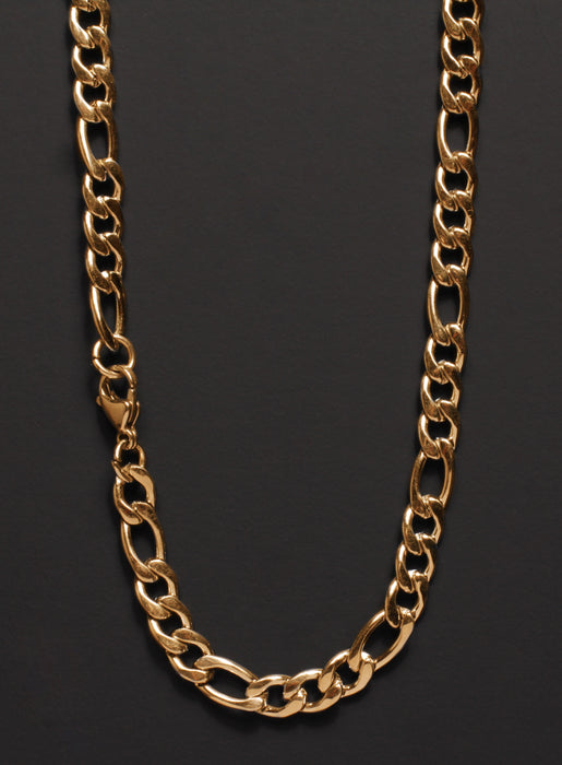 7mm Gold Figaro Chain Necklace for Men Necklaces We Are All Smith   