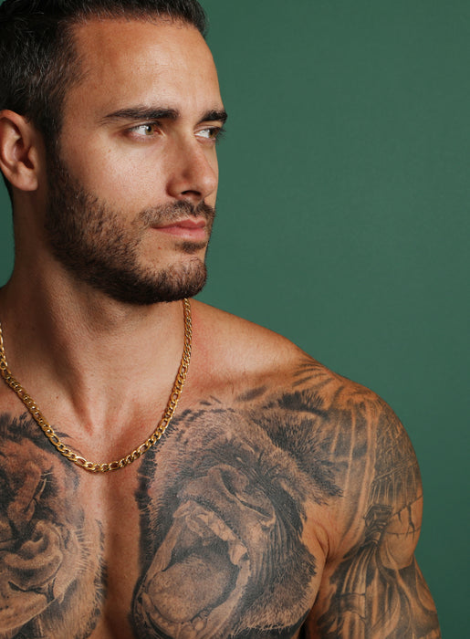 7mm Gold Figaro Chain Necklace for Men Necklaces We Are All Smith   