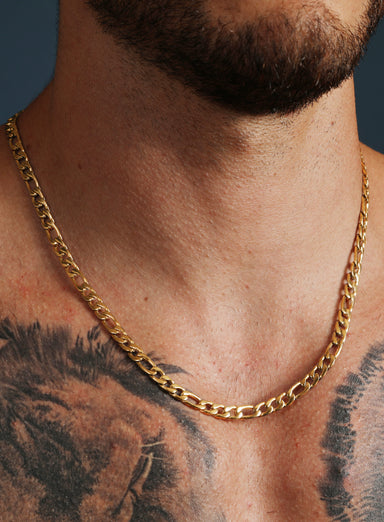 6mm Gold Figaro Chain Necklace for Men Necklaces We Are All Smith   