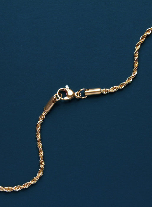 Gold Ring Necklace on rope style chain. Necklaces WE ARE ALL SMITH: Men's Jewelry & Clothing.   