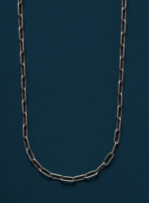 Oxidized Sterling Small Clip Chain Necklace for Men Jewelry WE ARE ALL SMITH: Men's Jewelry & Clothing.   