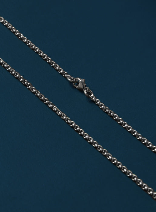925 Sterling Silver Rolo Chain Necklace for Men - Main Image
