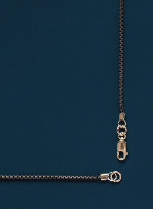 Black Titanium Round Box Chain Necklace for Men Jewelry WE ARE ALL SMITH: Men's Jewelry & Clothing.   