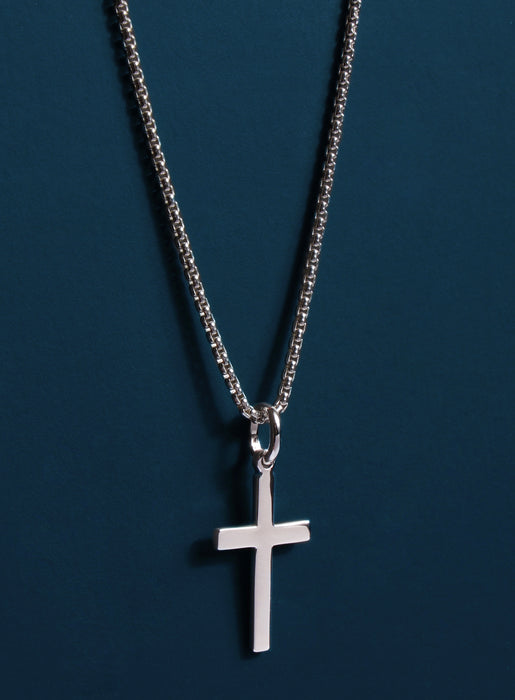 Sterling Silver Cross Necklace for Men WE ARE ALL SMITH
