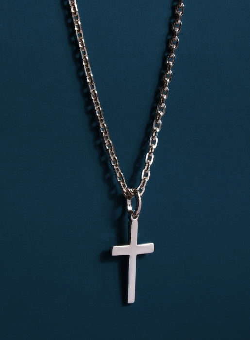 Sterling Silver Cross Necklace for Men (Cable) Jewelry WE ARE ALL SMITH: Men's Jewelry & Clothing.   