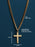 Small Cuban Chain Gold Stainless Steel Cross Necklace Jewelry WE ARE ALL SMITH: Men's Jewelry & Clothing.   