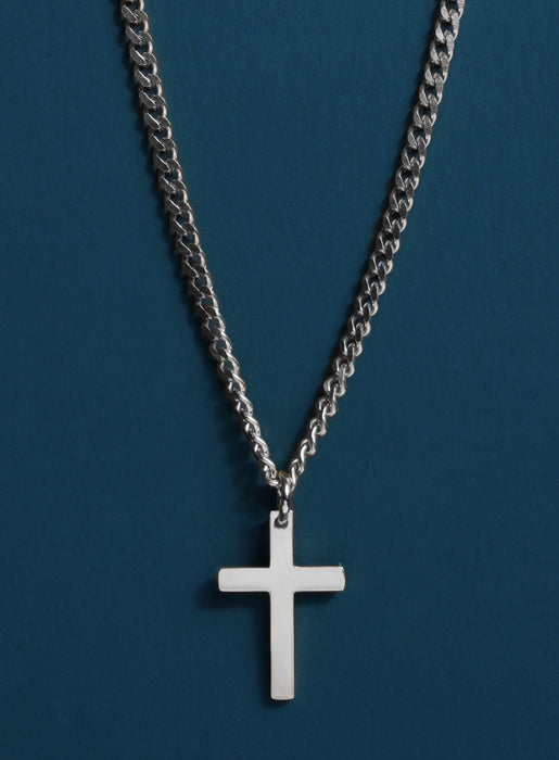 Cuban Chain Stainless Steel Cross Necklace Jewelry WE ARE ALL SMITH: Men's Jewelry & Clothing.   