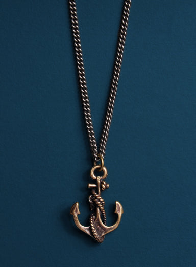 Bronze Anchor Necklace for Men Jewelry We Are All Smith   
