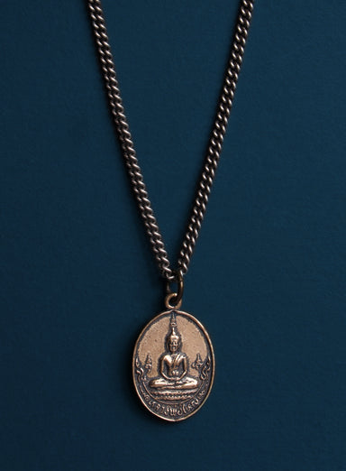 Bronze Oval Buddha Necklace for Men Jewelry We Are All Smith   